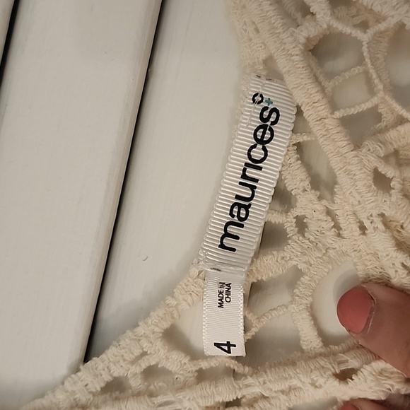 Ivory cotton knit swim cover up from maurices. Fits like xlarge - Picture 2 of 7